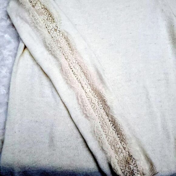 Zara Lace Sweater Ivory Size Small - Picture 6 of 9